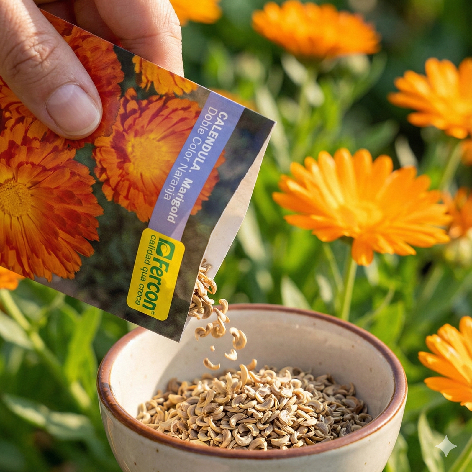 Semillas Aromaticas Calendula Naranja Fercon - Imagen 5