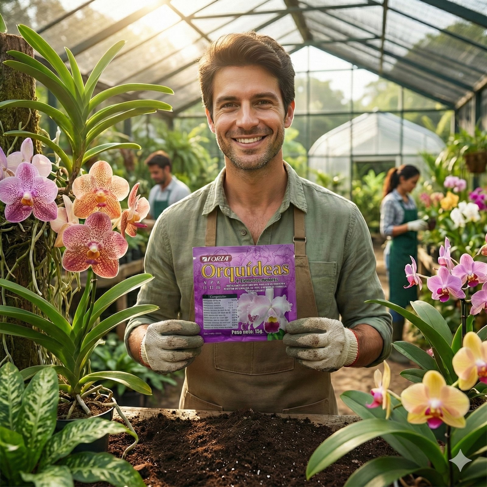 Fertilizante para Orquídeas 15g Forza en escenario profesional 1