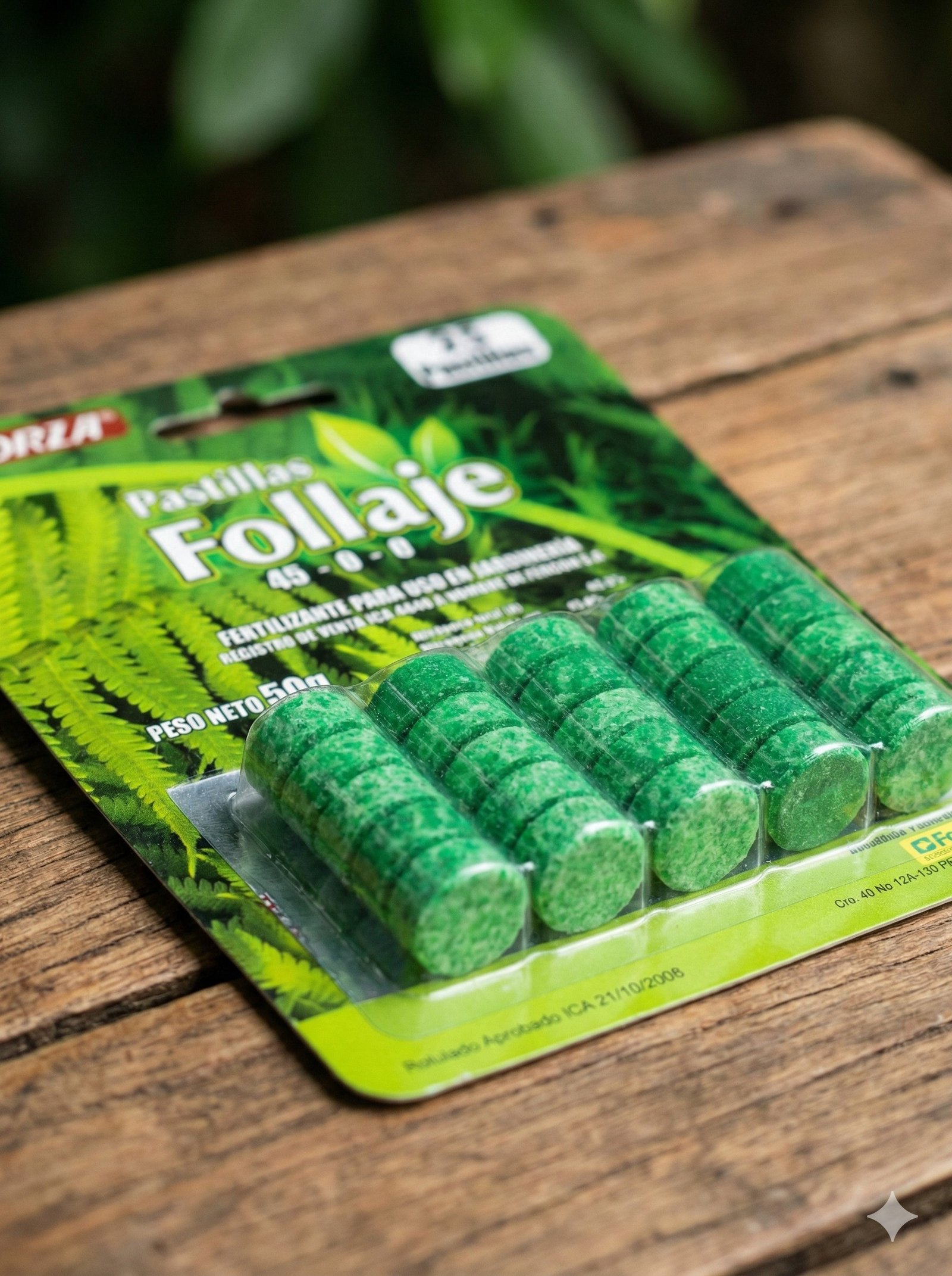 Pastillas de Nutrientes Follaje x25 Forza en escenario profesional 4