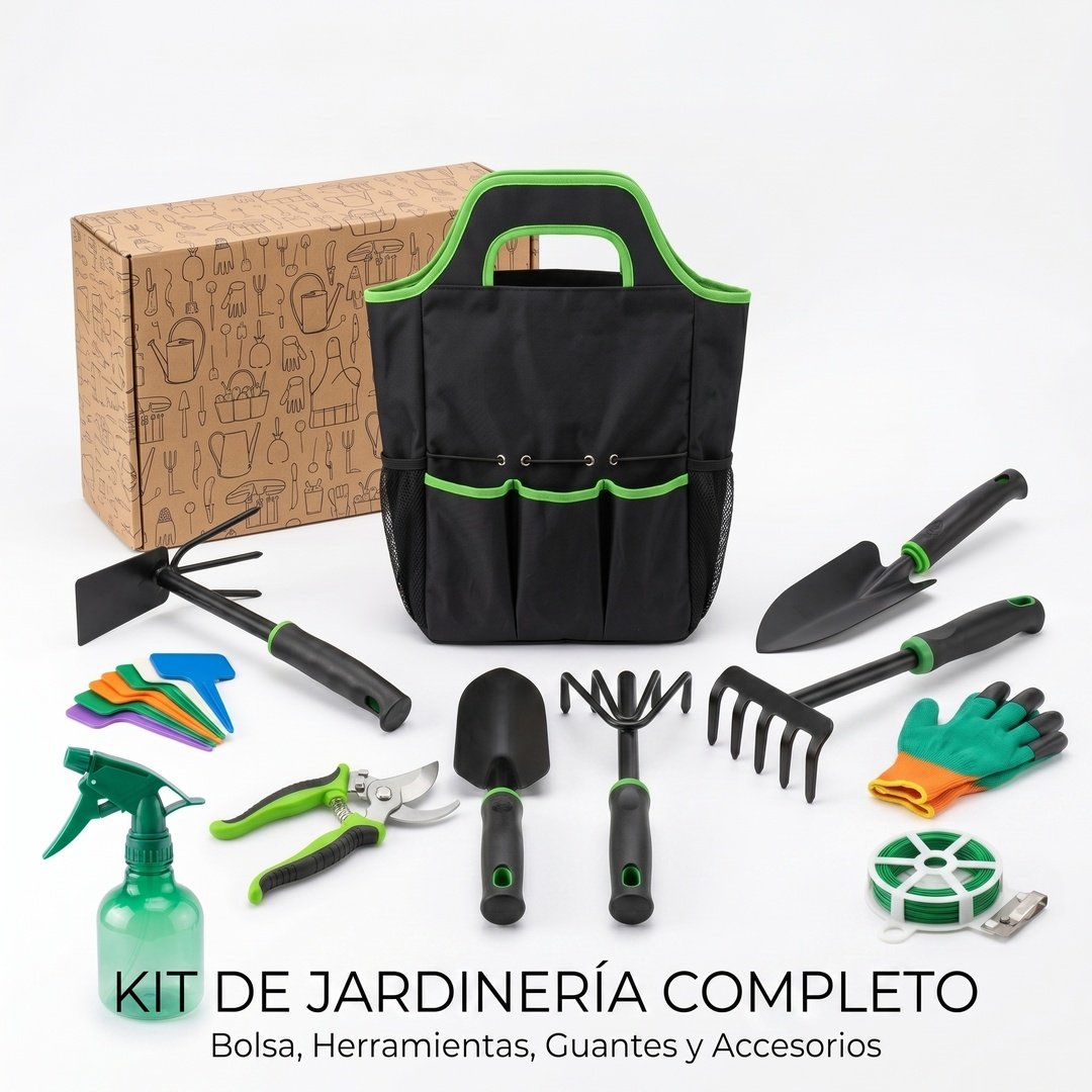 Set de herramientas del kit de jardinería en bolso organizador