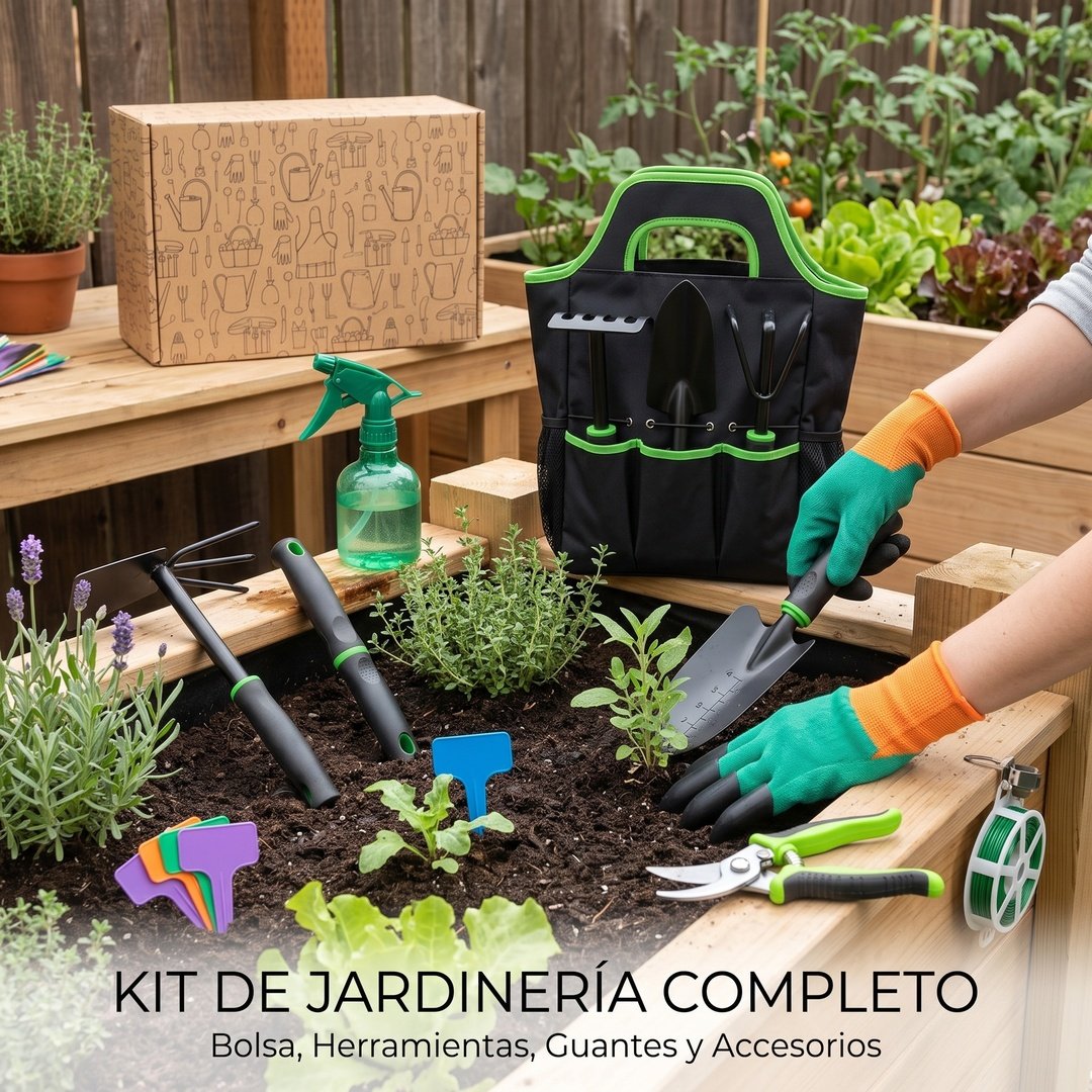 Guantes protectores con garras para excavar y sembrar del kit de jardinería