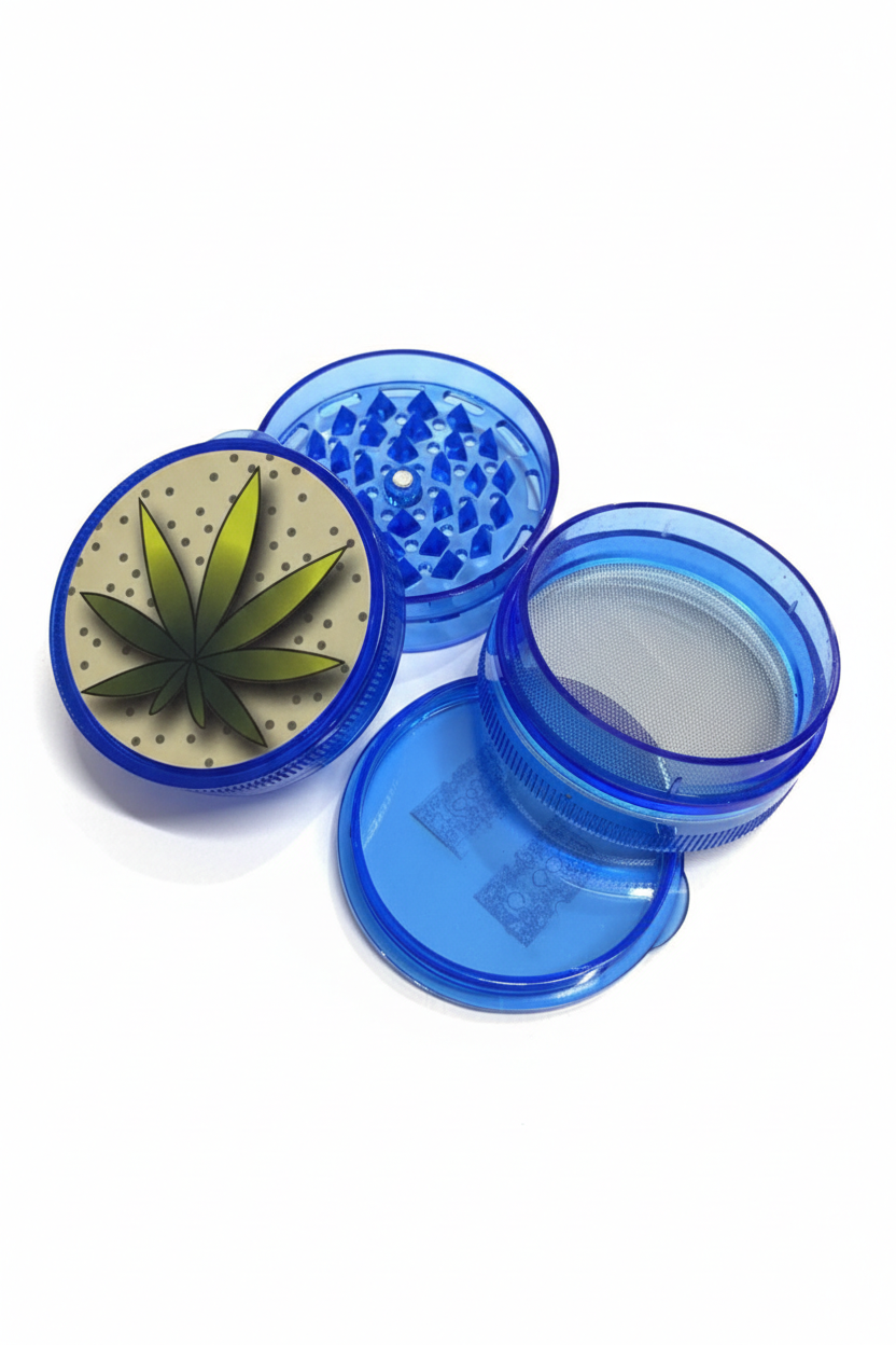 GRINDER PLASTICO GRANDE 4 PISOS STICKERS - Imagen 2
