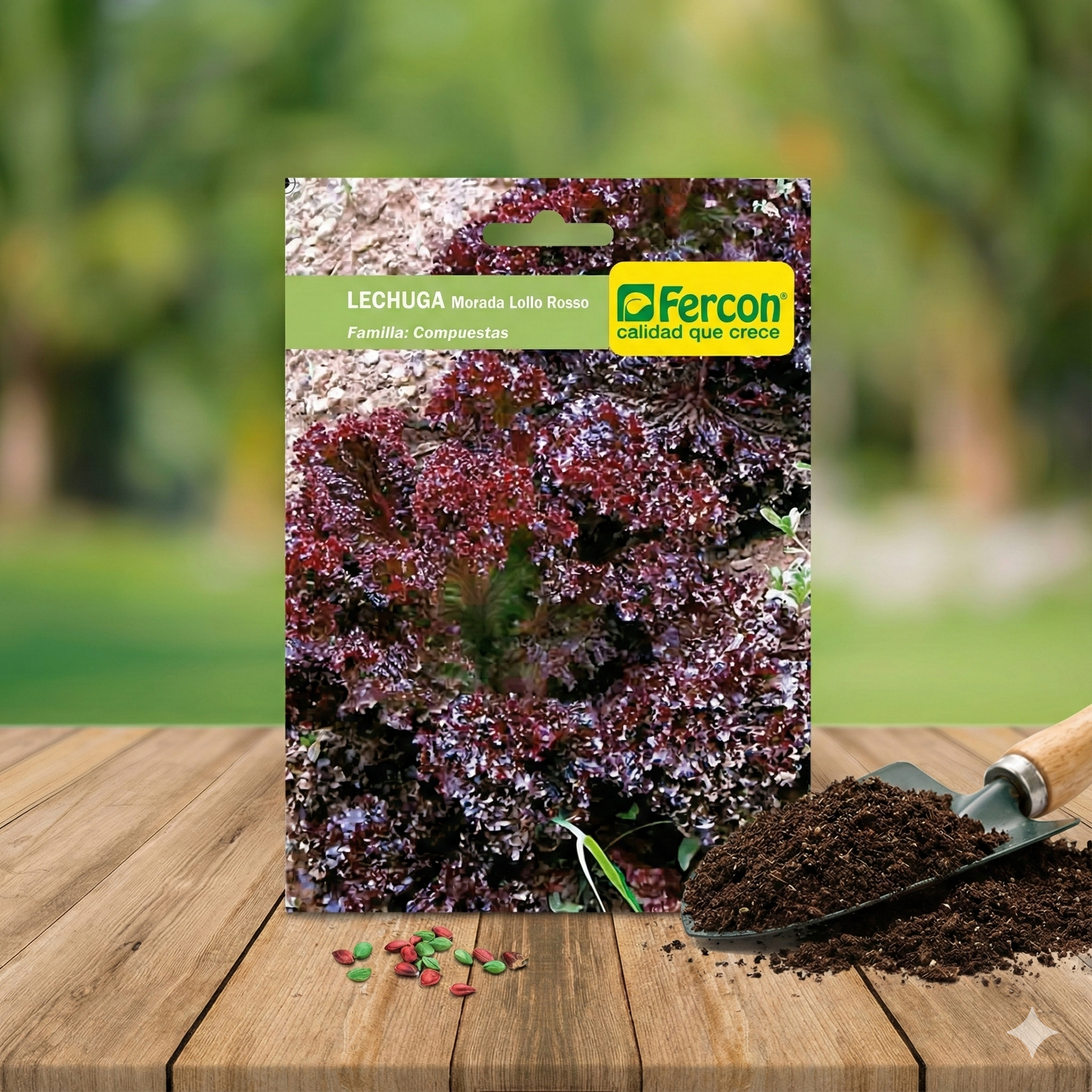 Semillas Hortalizas Lechuga Morada Lollo Rosso Fercon - Imagen 7