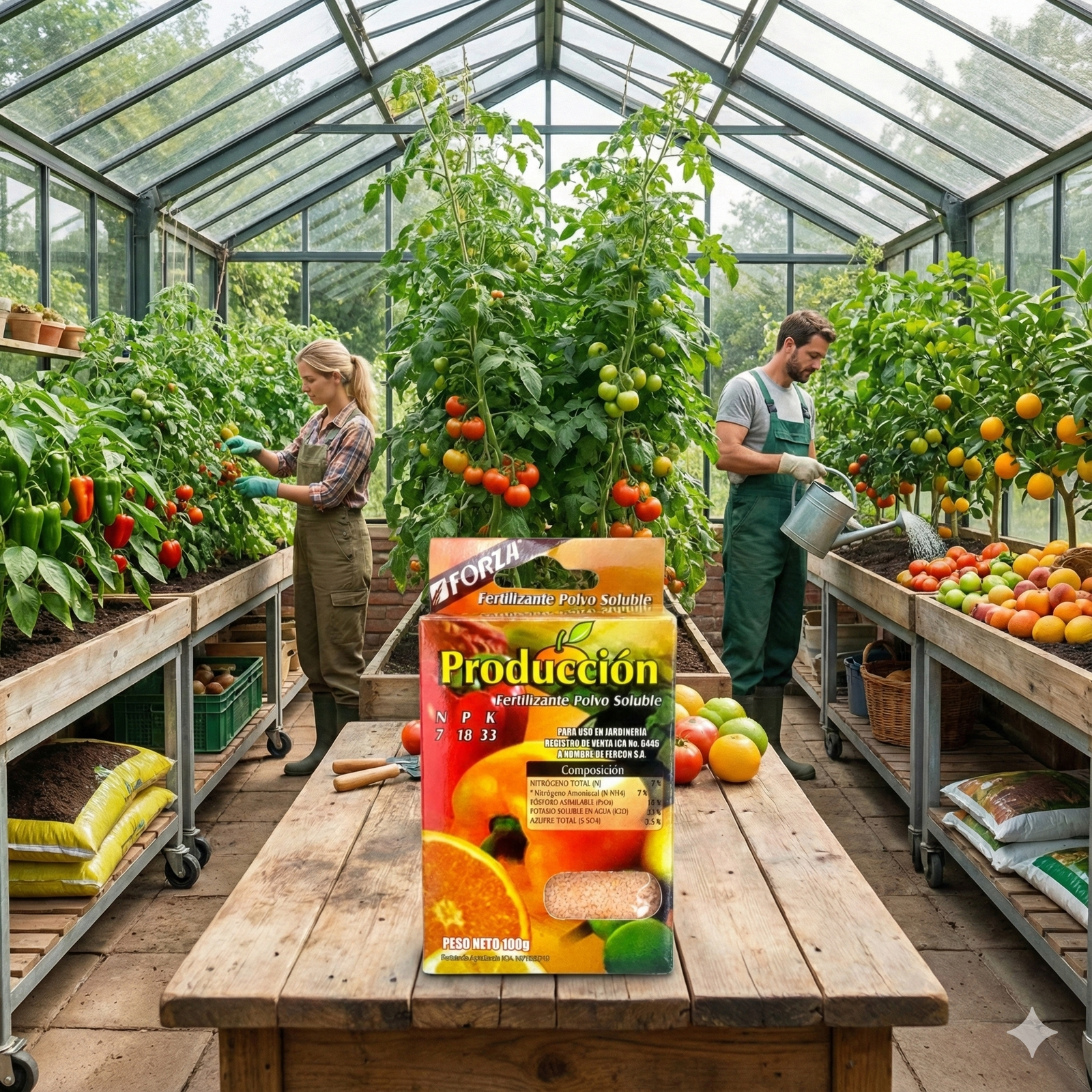 Fertilizante En Polvo Producción 100g NPK 7-18-33 - Imagen 4