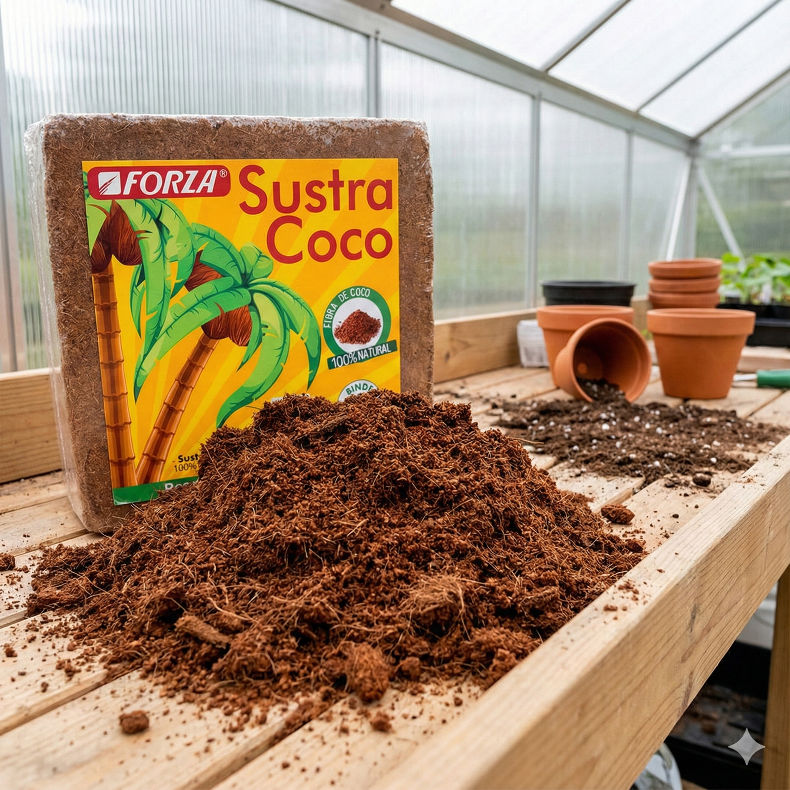 Fibra De Coco En Bloque 60 Litros Sustracoco 100% Natural - Imagen 8