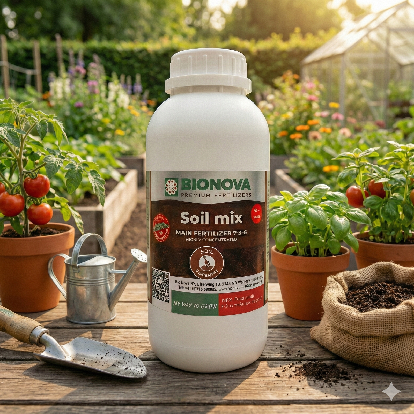 Bionova Soil Mix | Potencia tu Cultivo | Revitalizador de suelo 250ml | 1 Litro - Imagen 3
