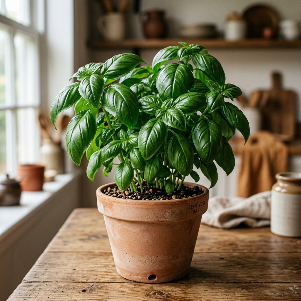 Cultivo de Albahaca Genovesa Bendita Sea Mockup 1