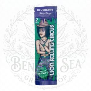 Blunt Wrap Lion Rolling Circus Blueberry en su librillo, sobre fondo blanco