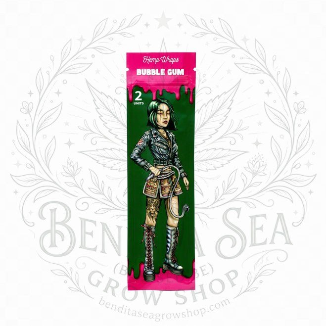 Blunt Wrap Lion Rolling Circus Bubble Gum en su librillo, sobre fondo blanco
