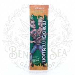 Blunt Wrap Lion Rolling Circus Mango en su librillo, sobre fondo blanco