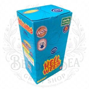 Caja de la bolsa generadora de CO2 Hell Weed de 409 g, vista de frente