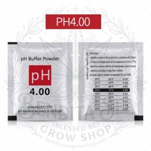 Sobre de buffer de calibración pH 4.01 rojo, vista de frente