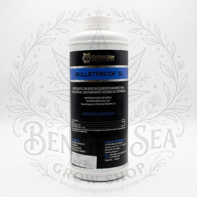 Botella de Bulletproof Si de Cutting Edge Solutions, 1 litro, vista de frente