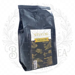 Café con CBD Dselva 250g: bolsa de 250 g con válvula, sobre fondo blanco