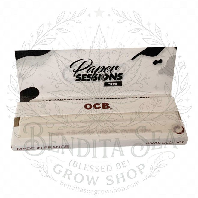 Cueros Papeles OCB White N1 Formato Español #7 en su librillo abierto, con las hojas a la vista