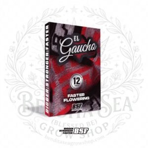 El Gaucho Faster Flowering: cogollo de El Gaucho Faster Flowering con la marca de agua de Bendita Sea