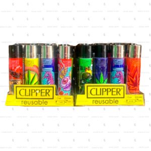 Encendedor Clipper X4 sobre la mesa de la tienda