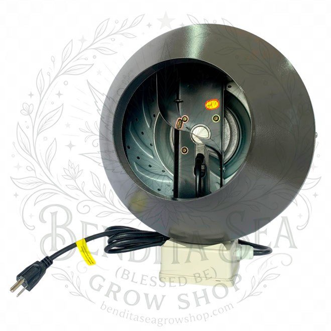Extractor intractor de acero de 6 pulgadas y 135 W, vista de frente