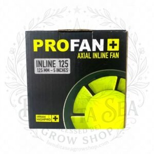 Caja del extractor inline ProFan 125 mm de Garden HighPro, vista de frente