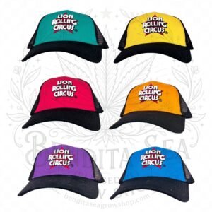Gorras Lion Rolling Circus Colores: seis gorras trucker de colores con la marca de agua de Bendita Sea