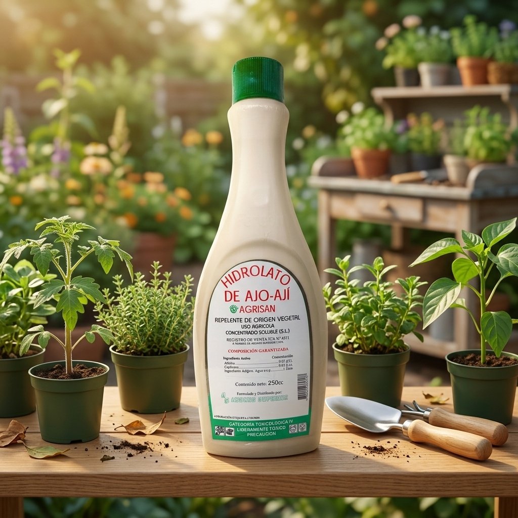 hidrolato de ajo ají repelente de plagas Agrisan