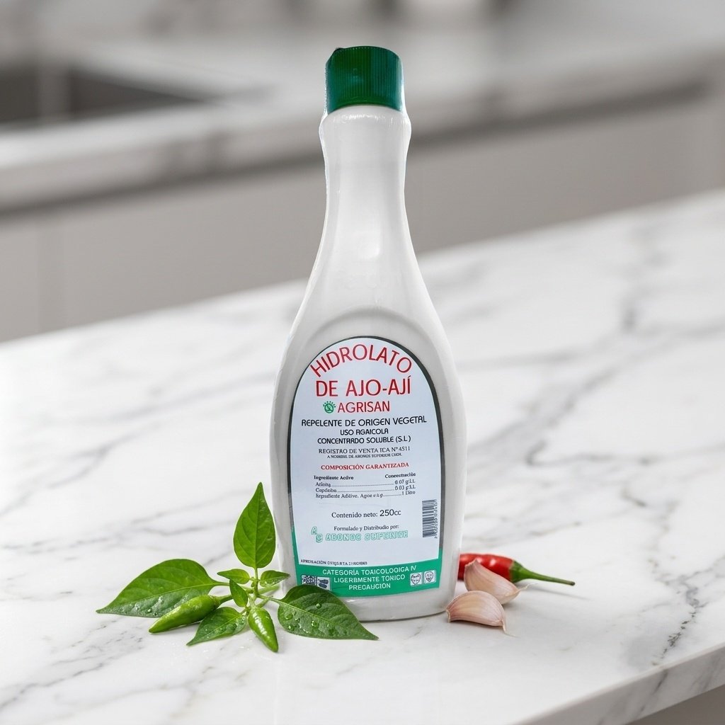 control biológico con hidrolato de ajo y ají
