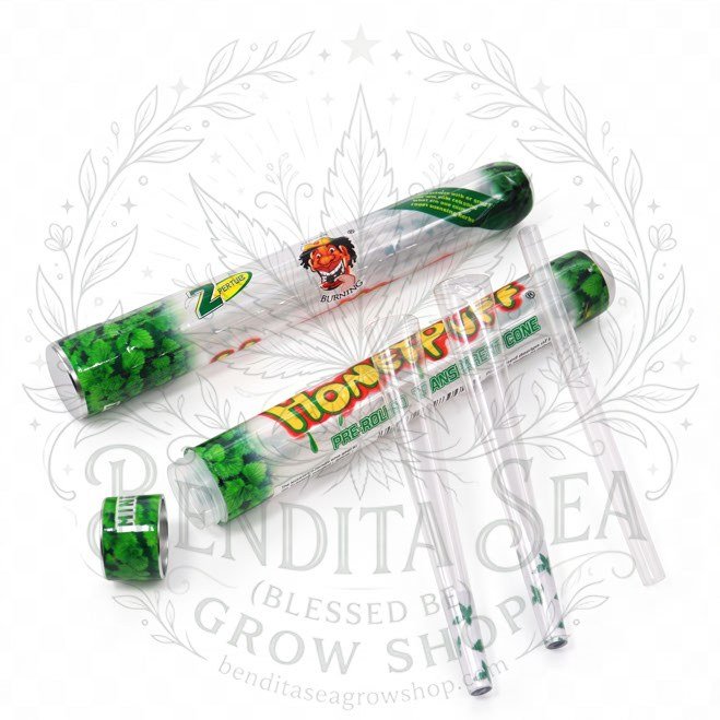 Honeypuff Transparent Cones Slim: tubos con conos transparentes, sobre fondo blanco