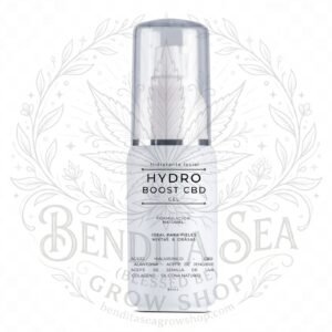 Hydro Boost CBD Gel 30ml: frasco de 30 ml con dosificador, sobre fondo blanco