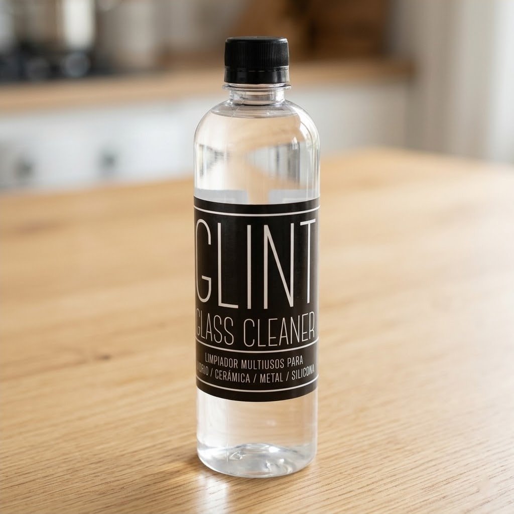 Limpiador Parafernalia Glint Glass 500 ml sobre una mesa de madera