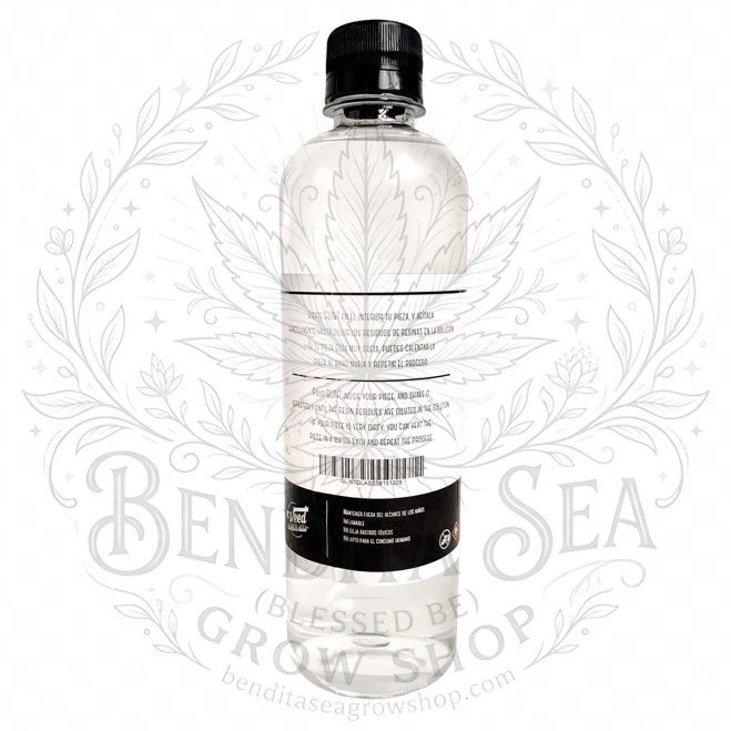 Limpiador Parafernalia Glint Glass 500 ml: reverso de la botella sobre fondo blanco