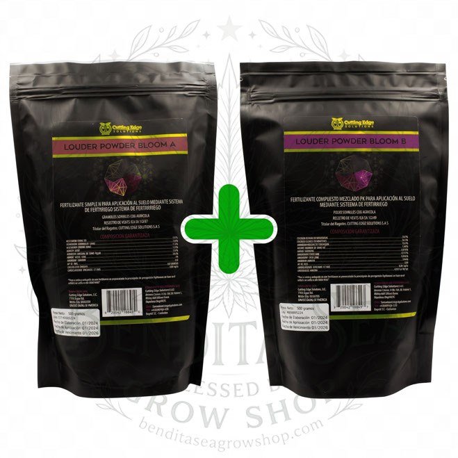 Kit Louder Powder Bloom A y B de Cutting Edge Solutions, dos bolsas de 500 g