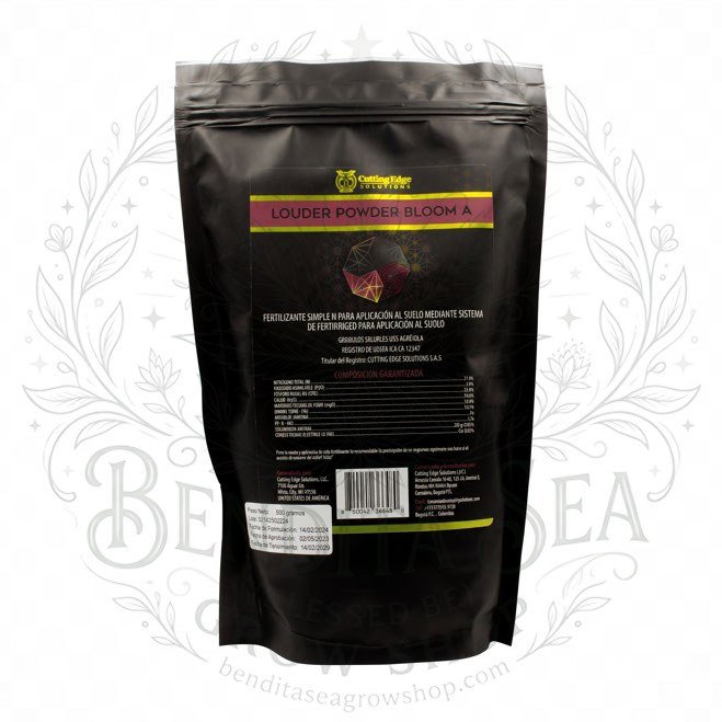 Bolsa de Louder Powder Bloom A de Cutting Edge Solutions, 500 g, vista de frente