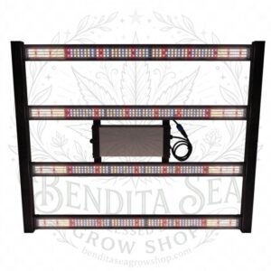 Lámpara LED Spectrum de 320 W con barras de diodos y driver central sobre fondo blanco