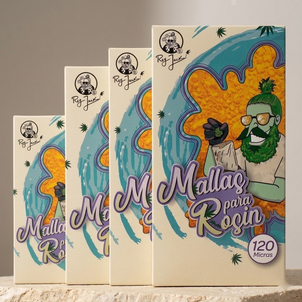 Malla para Rosin 120 Micras Grande: cajas de mallas sobre piedra clara