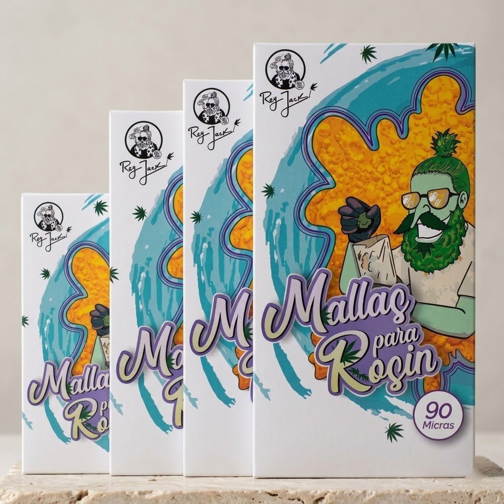Malla para Rosin 90 Micras Pequeña: cajas de mallas sobre piedra clara