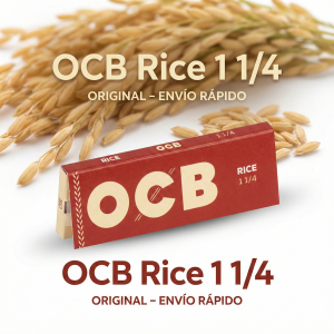 Kit de 5 librillos de papel OCB Rice 1 1/4 orgánico