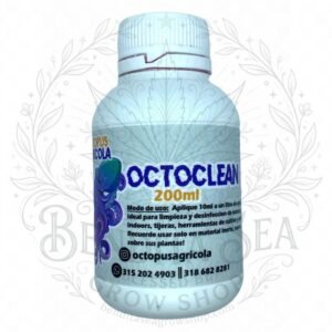 Frasco de desinfectante Octoclean 200 ml de Octopus Agrícola, vista de frente