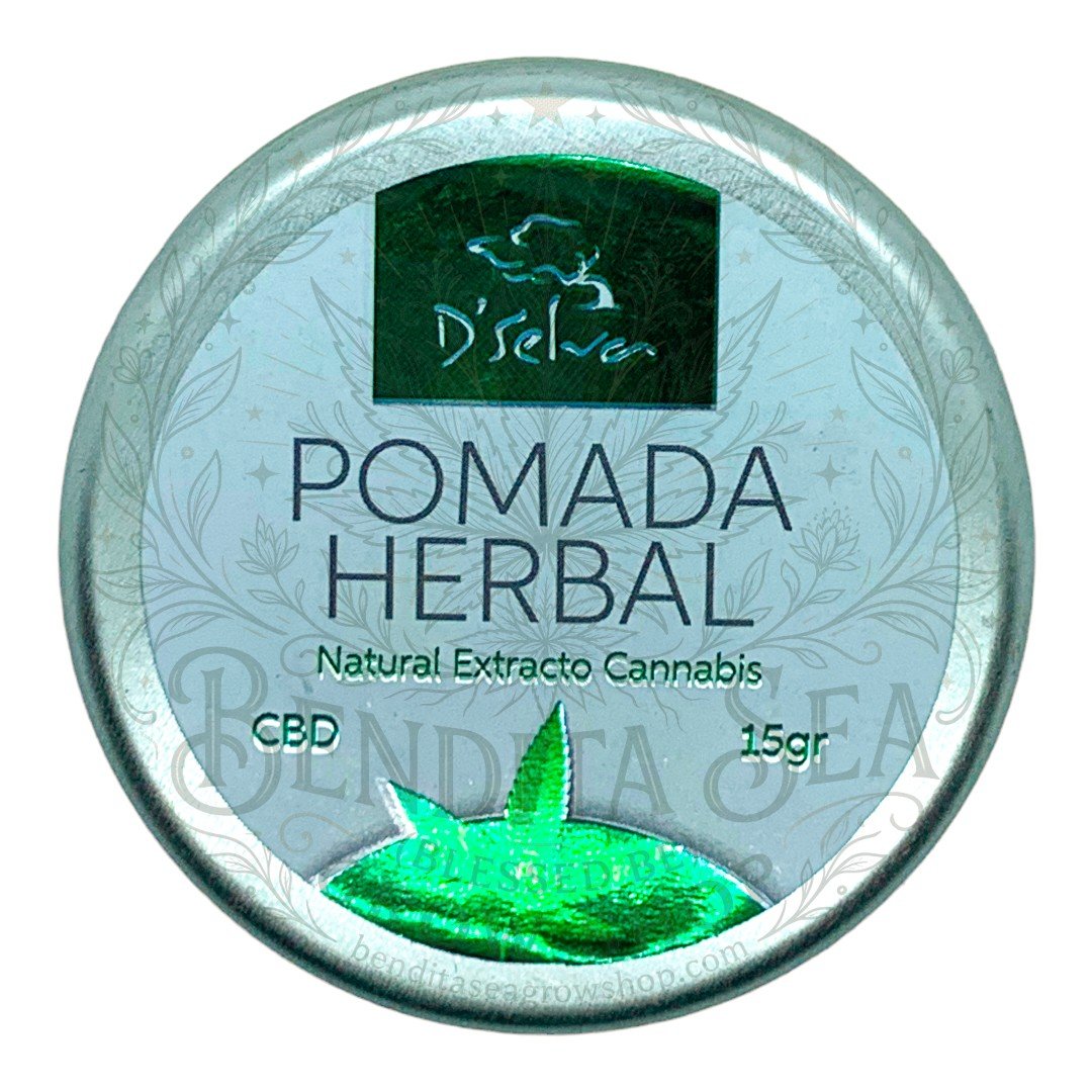 Pomada de cannabis medicinal Dselva con marca de agua de Bendita Sea Growshop