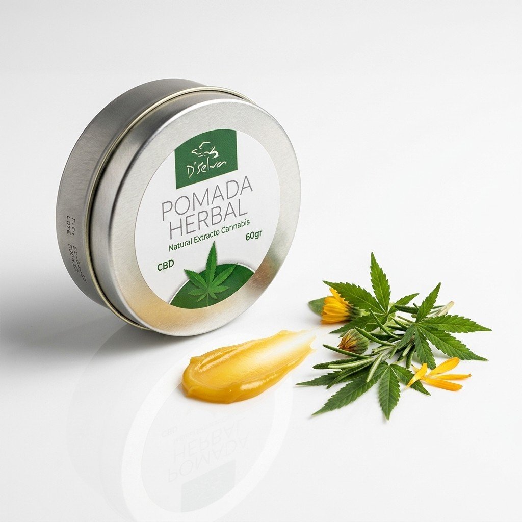 Pomada de cannabis medicinal Dselva original en escenario capilar o terapéutico 3