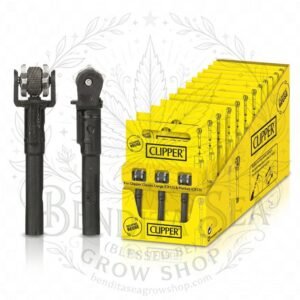 Repuesto Piedra Rueda Clipper Blíster x3: dos repuestos y caja exhibidora, sobre fondo blanco