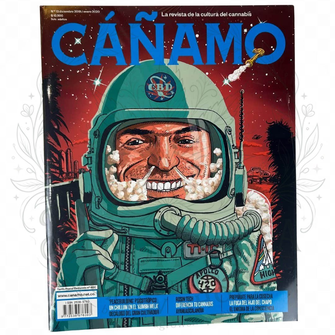 Revista Cáñamo número 13: portada sobre fondo blanco con marca de agua