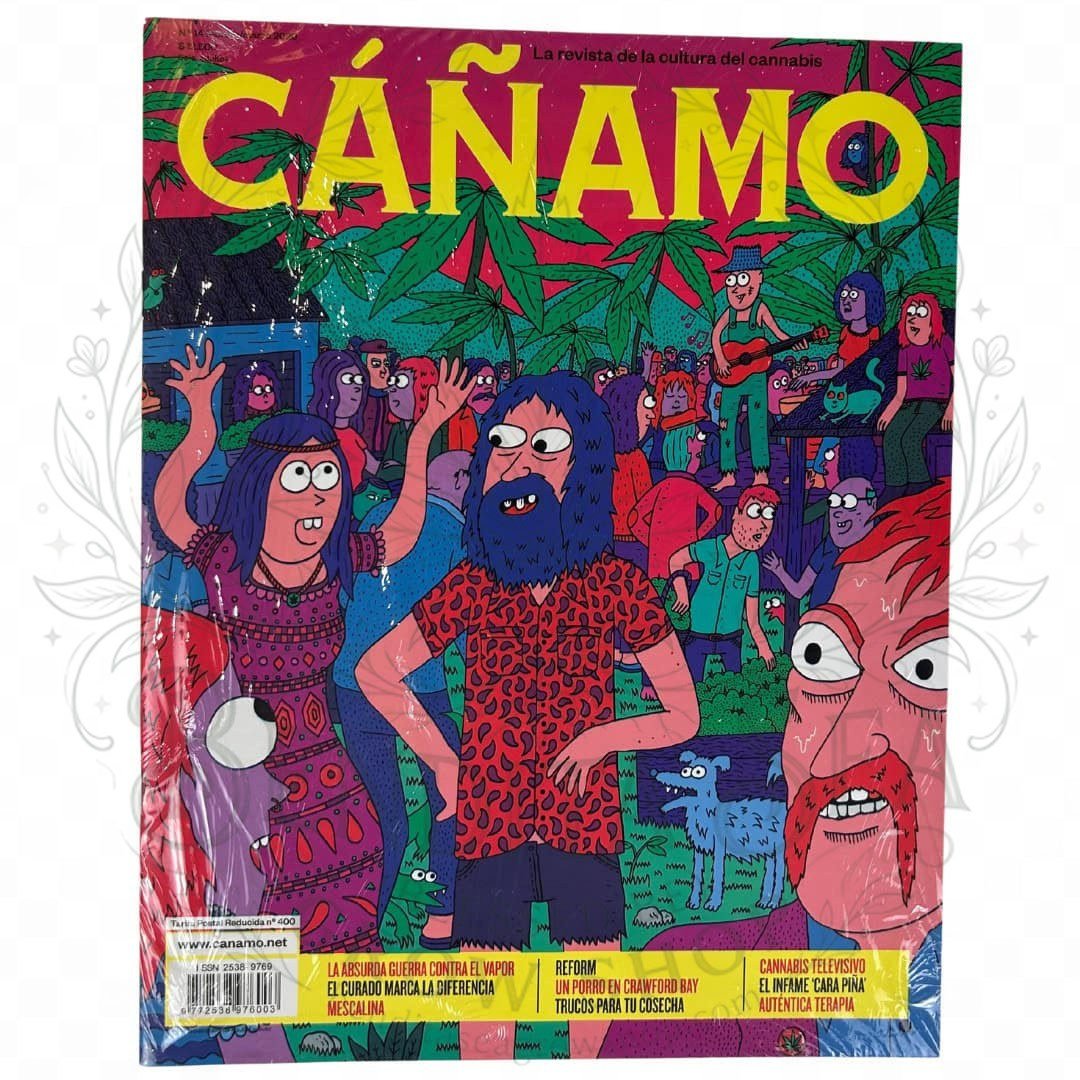 Revista Cáñamo número 14: portada sobre fondo blanco con marca de agua