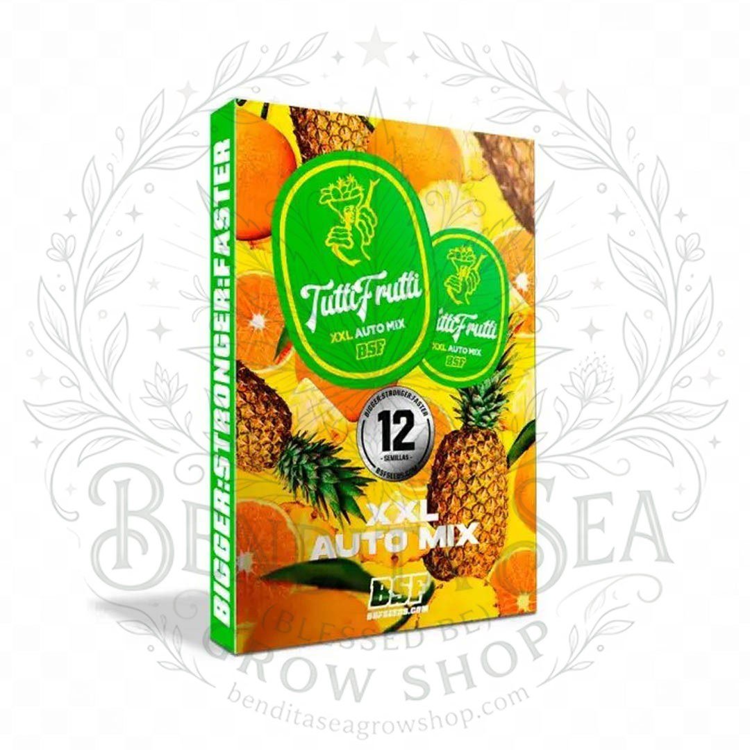 semillas Auto TuttiFrutti Mix: cogollo de Auto TuttiFrutti Mix con la marca de agua de Bendita Sea