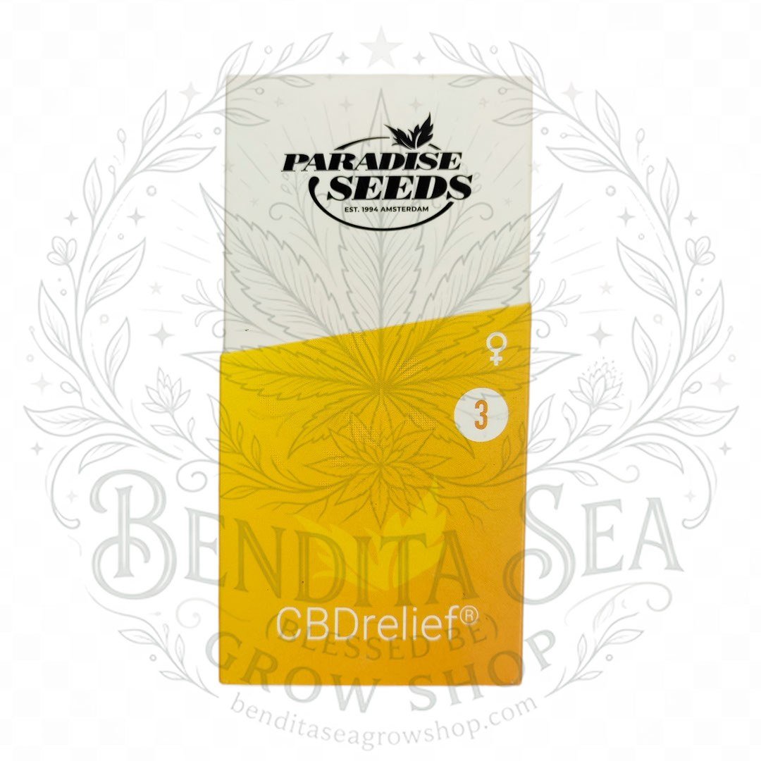 semillas Cbdrelief: cogollo de Cbdrelief con la marca de agua de Bendita Sea