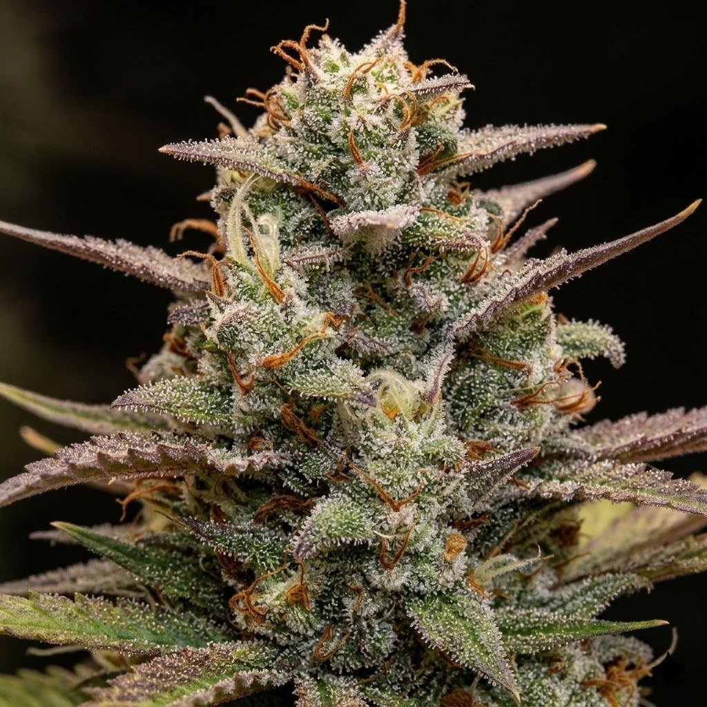 semillas Mokum’s Tulip: flor madura de Mokum’s Tulip con tricomas, en primer plano