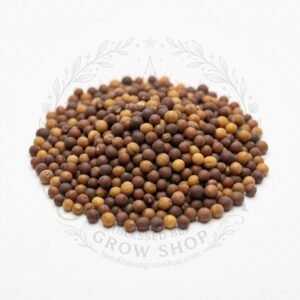 Semillas de Mostaza Roja Fercon: sobre sobre fondo blanco con la marca de agua de Bendita Sea