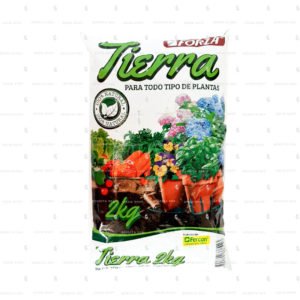 Bolsa de 2kg de tierra para plantas 100% natural marca FORZA.