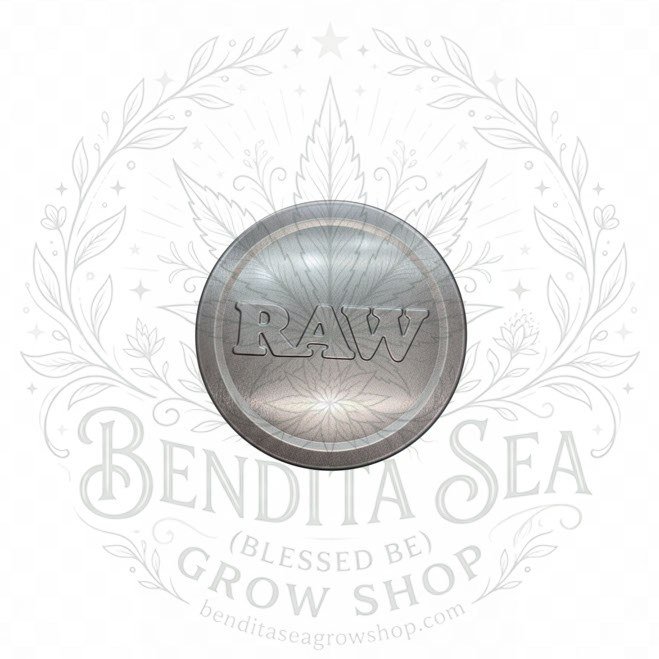 Tarro RAW Mason Jar 10 oz: tapa con el logo de RAW, vista desde arriba