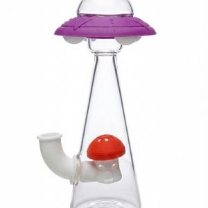 BONG SILICONA Y CRISTAL OVNI